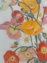 Load image into Gallery viewer, Poppies With Three Bees